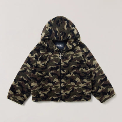 Cross Relic Oversized Faux Fur Hoodie