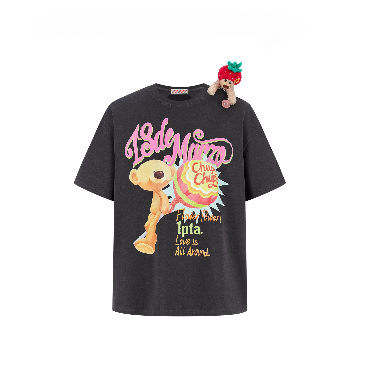 Bear Graphic Lollipop Oversized T-shirt