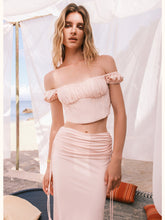 Selene One-shoulder Fishbone Top & Skirt Set - CHINASQUAD