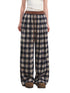 Lazy Plaid Wide-Leg Casual Pants - CHINASQUAD