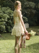 Light White Lace Halter Neck Slip Short Dress - CHINASQUAD