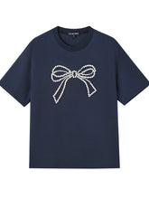 Beaded Bow-knot T-Shirt - CHINASQUAD