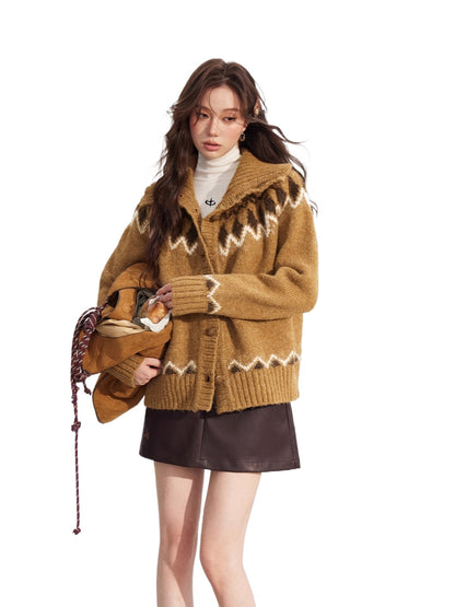 Fair Isle Wool-Blend Collared Knit Sweater