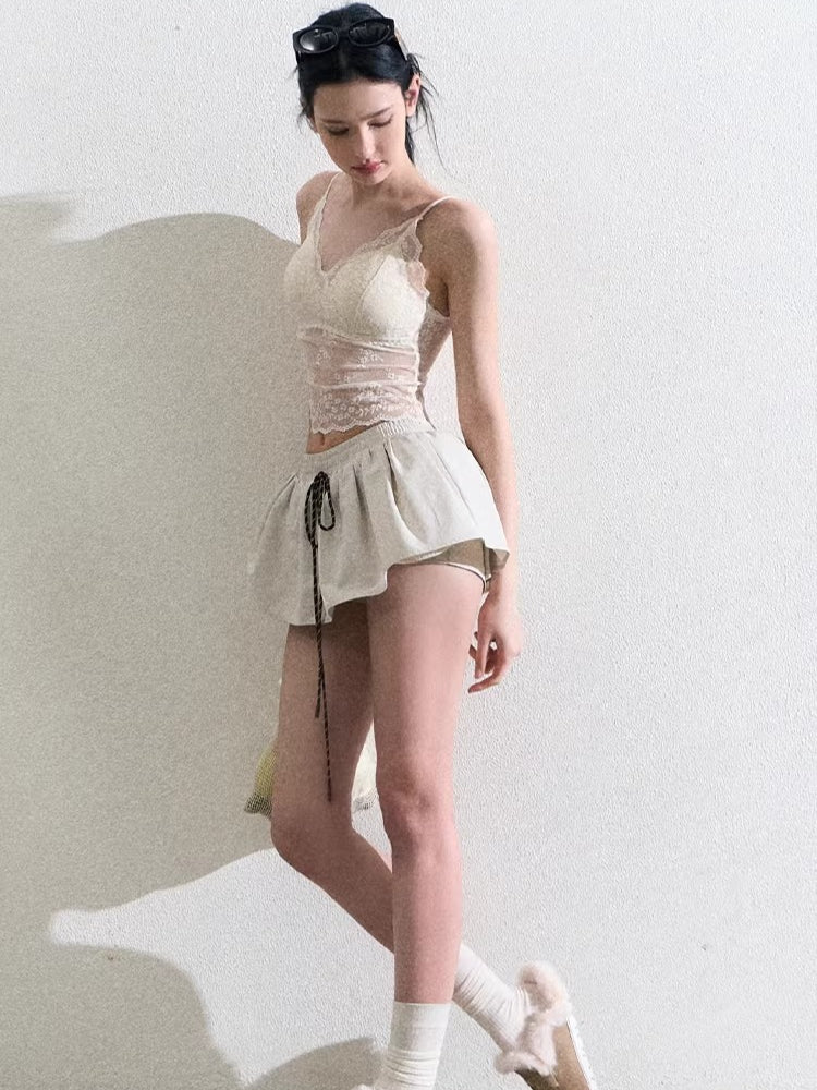 Lace Slim-Fit Camisole Base Layer