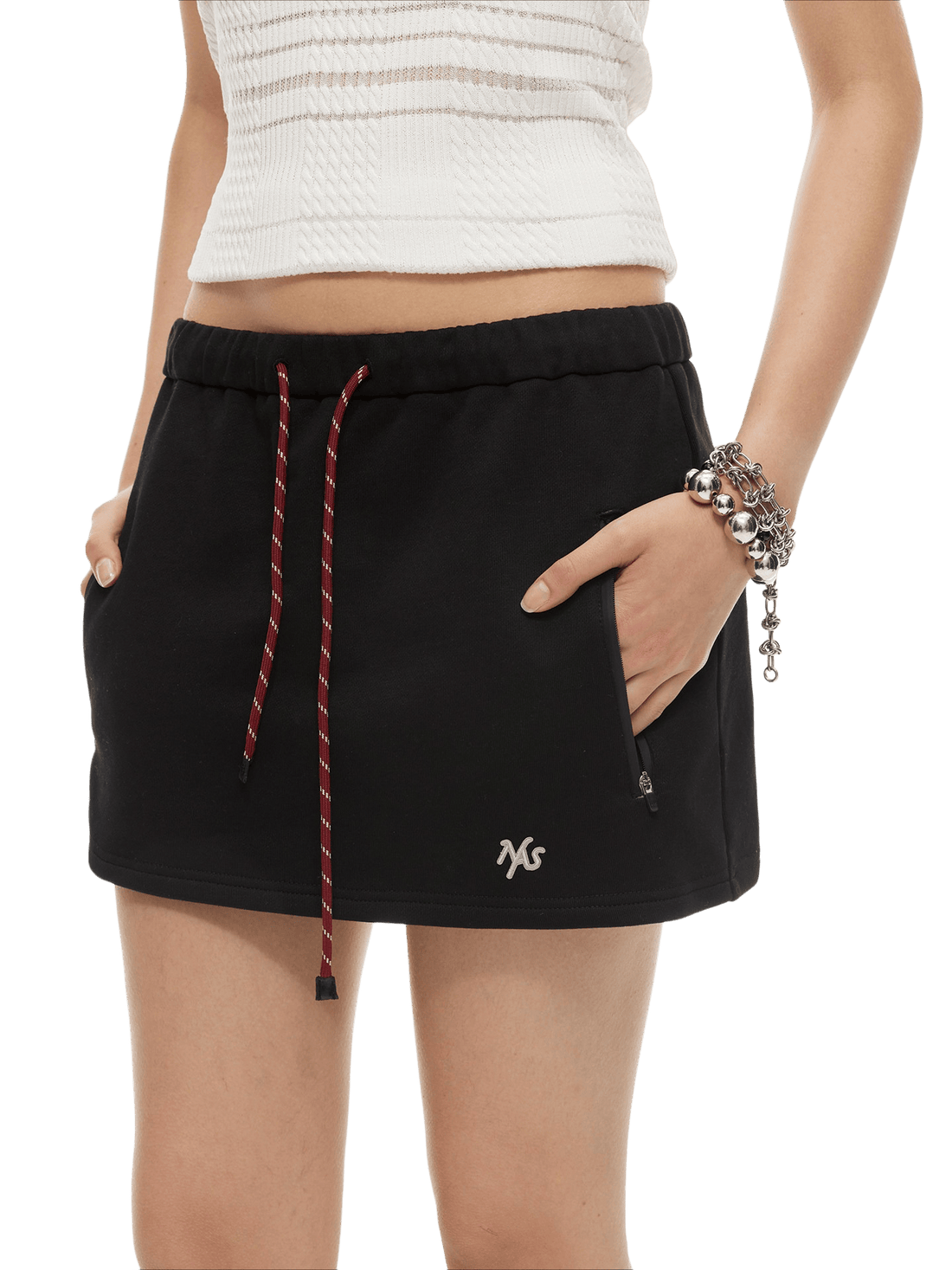 Matisse Drawstring A-Line Mini Skirt