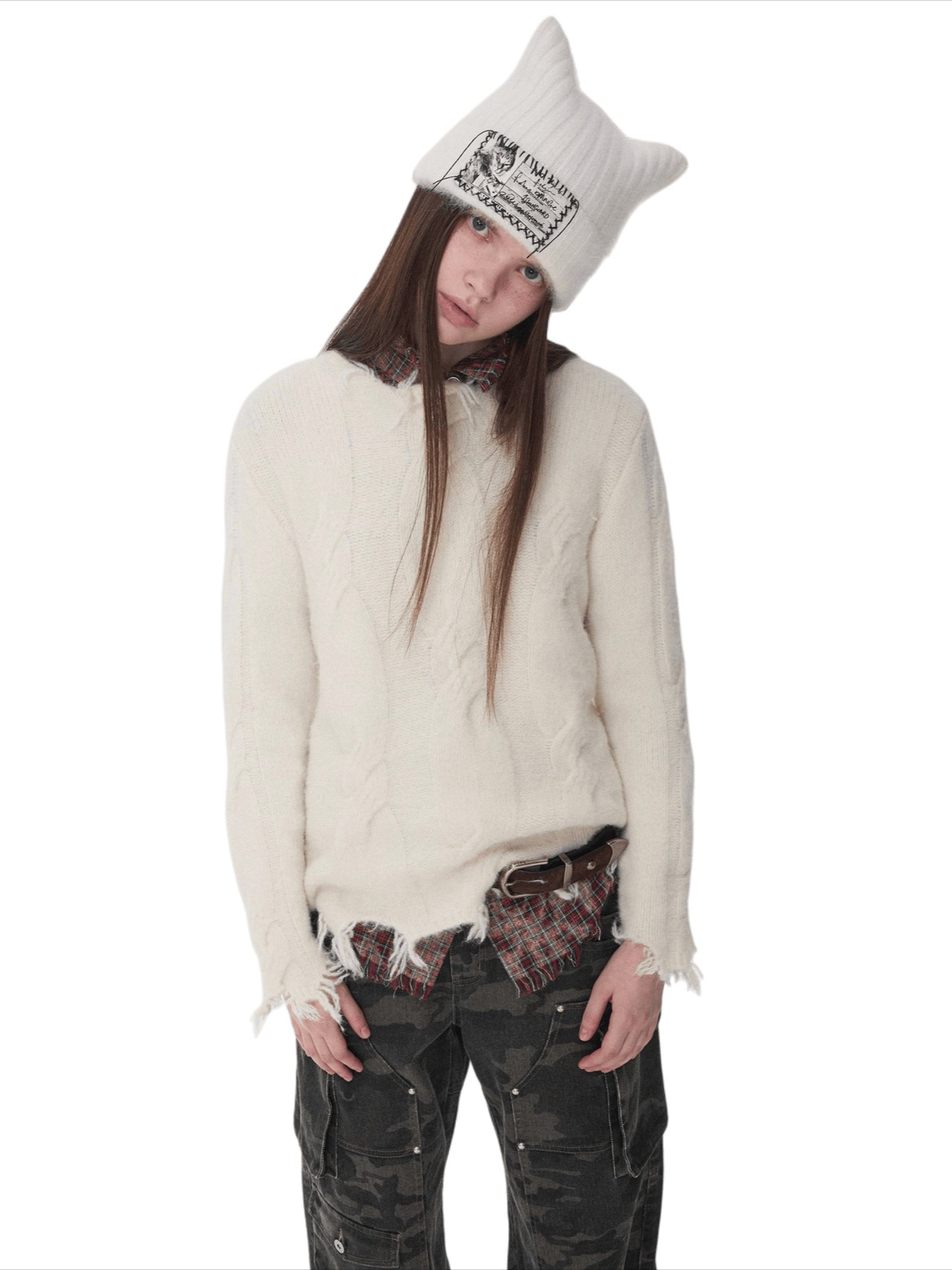 Wool-Blend Textured Oversize Sweater