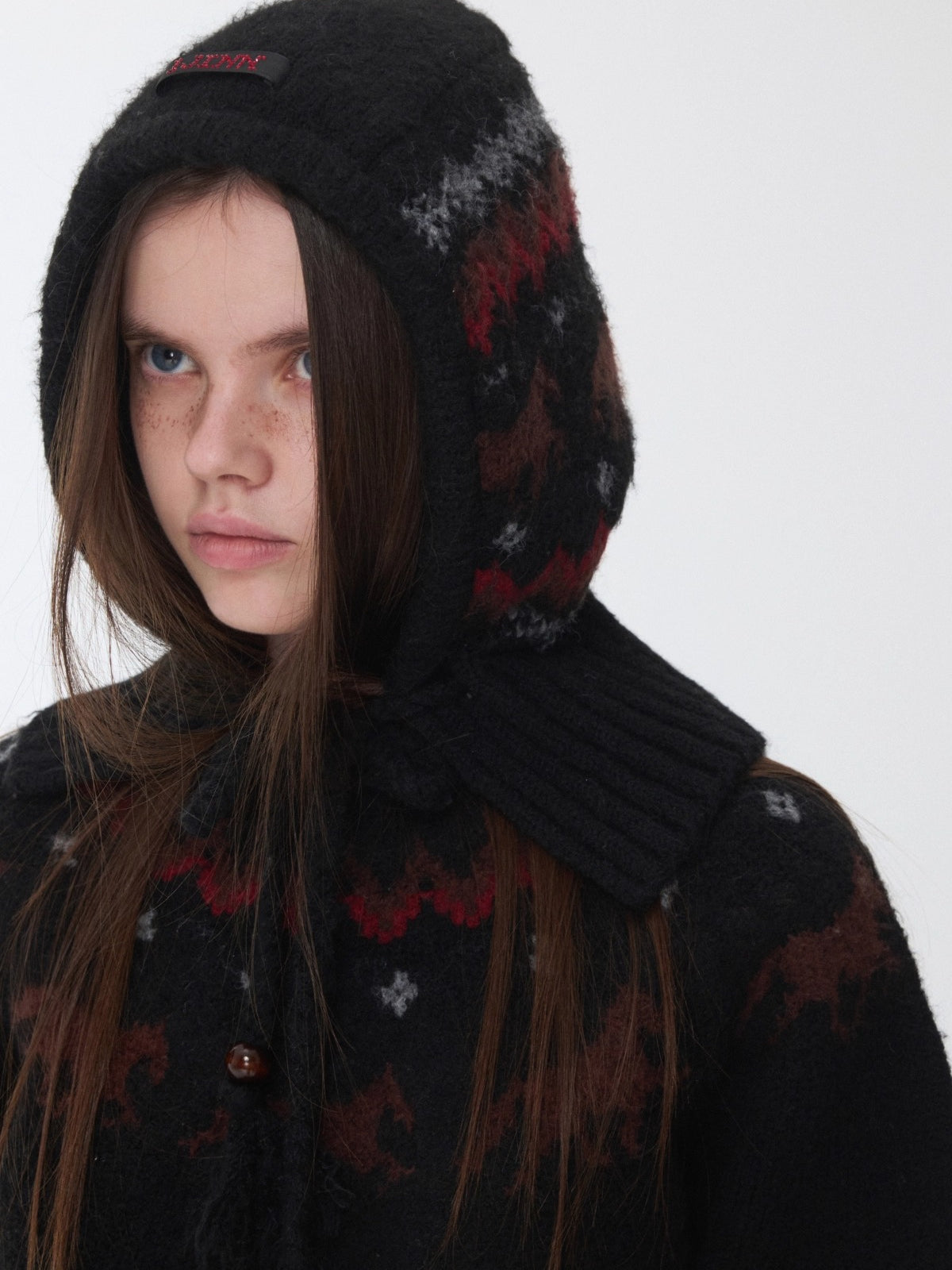 Fair Isle Pony Jacquard Chunky Knit Sweater