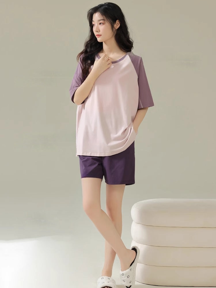 Solid Color Cool Modal Pajamas Set