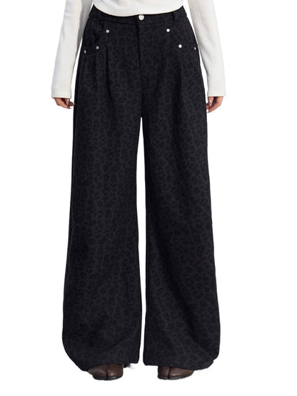Wool-Blend Wide-Leg Trousers