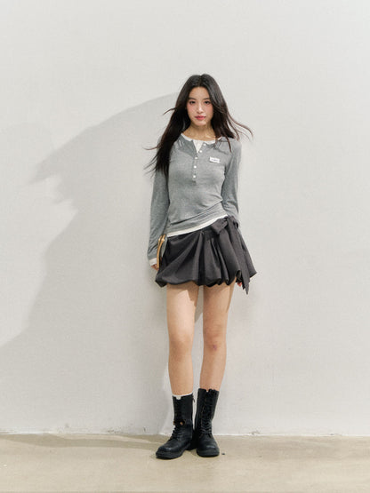 Lyocell Henley Neck Soft T-Shirt - CHINASQUAD