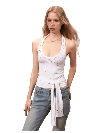 Crystal-Embellished Tencel Wool Camisole