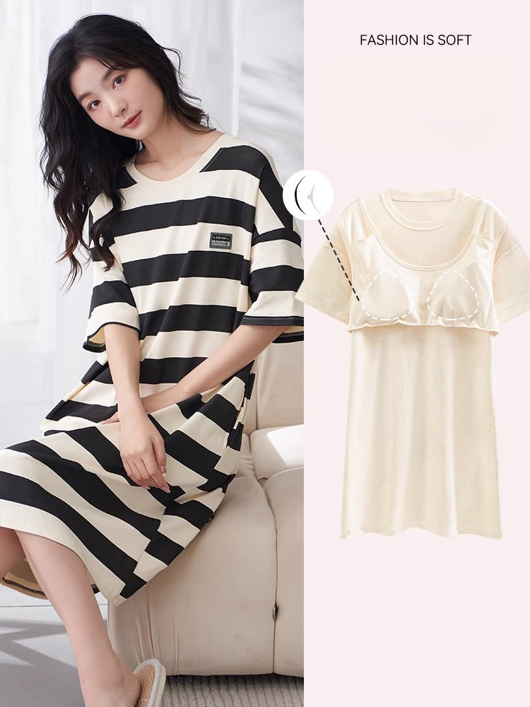 Cotton Round-neck Nightdresses