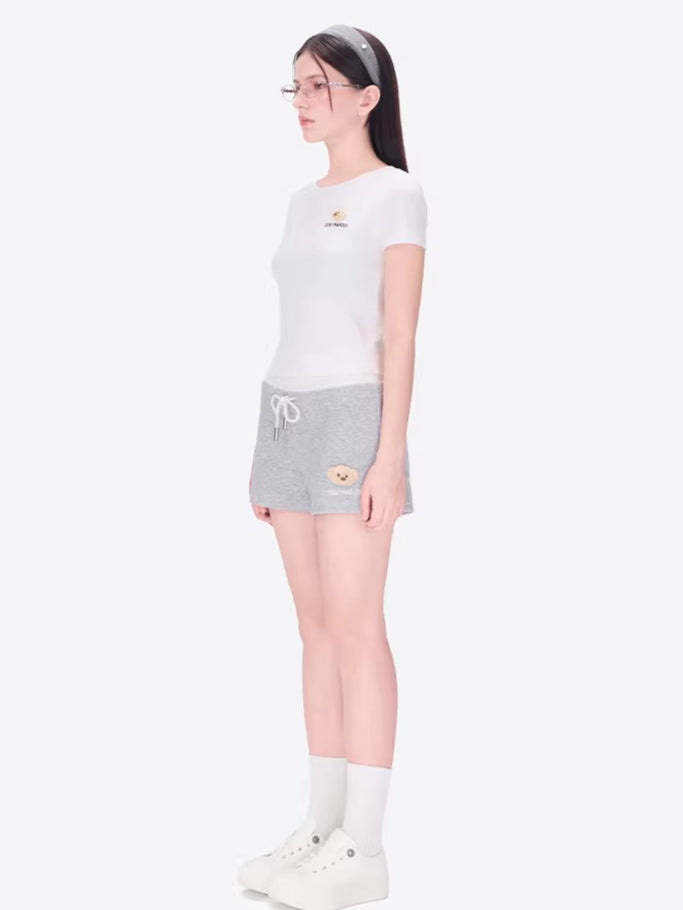 Double Waistband Panel Sport Shorts