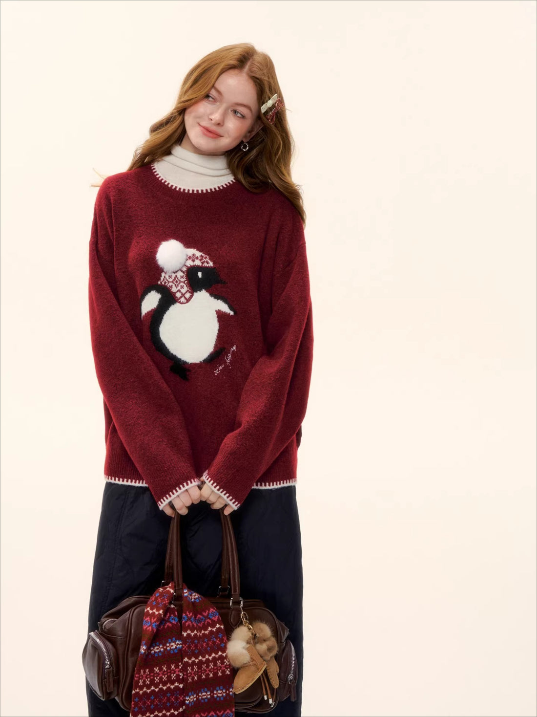 Jacquard Wool-Blend Knit Sweater