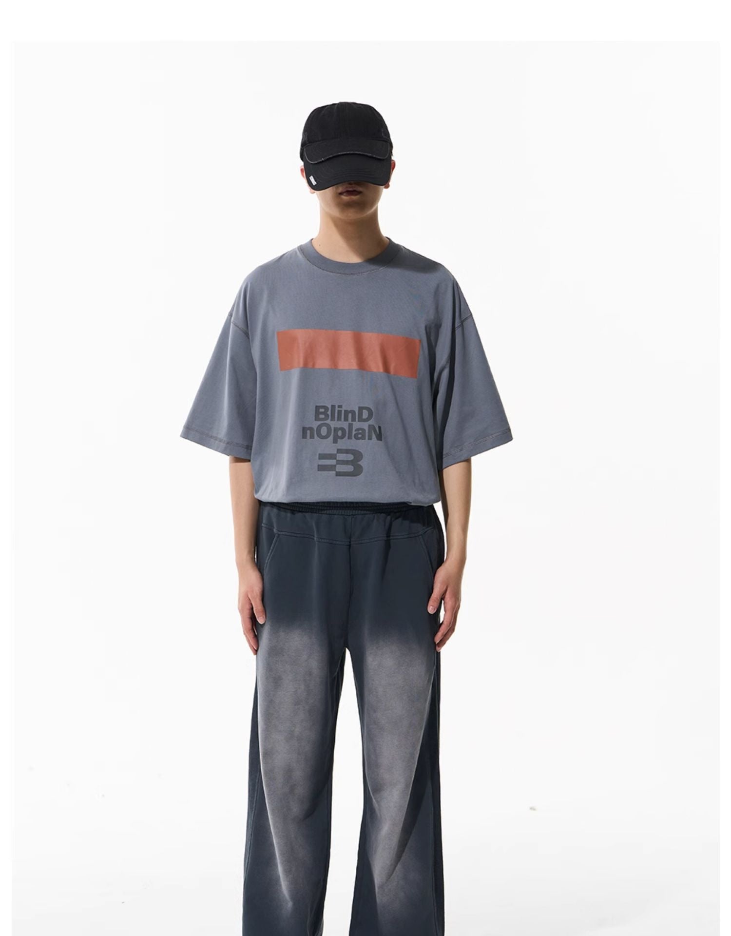 Washed Gradient Pure Cotton Relaxed Sweatpants