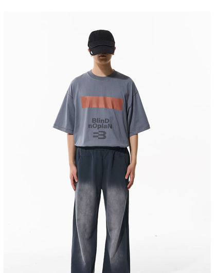 Washed Gradient Pure Cotton Relaxed Sweatpants