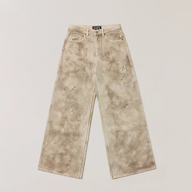 Wild Diamond Handcrafted Wide-Leg Denim Pants