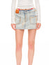 Washed Folded Low-waist Pencil Skirt - CHINASQUAD