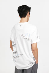 Graffiti Print Short Sleeve T-Shirt - CHINASQUAD