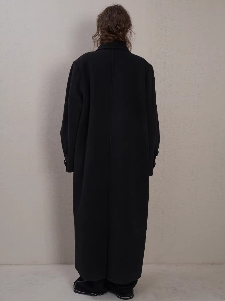 Double-Faced Wool Long Coat
