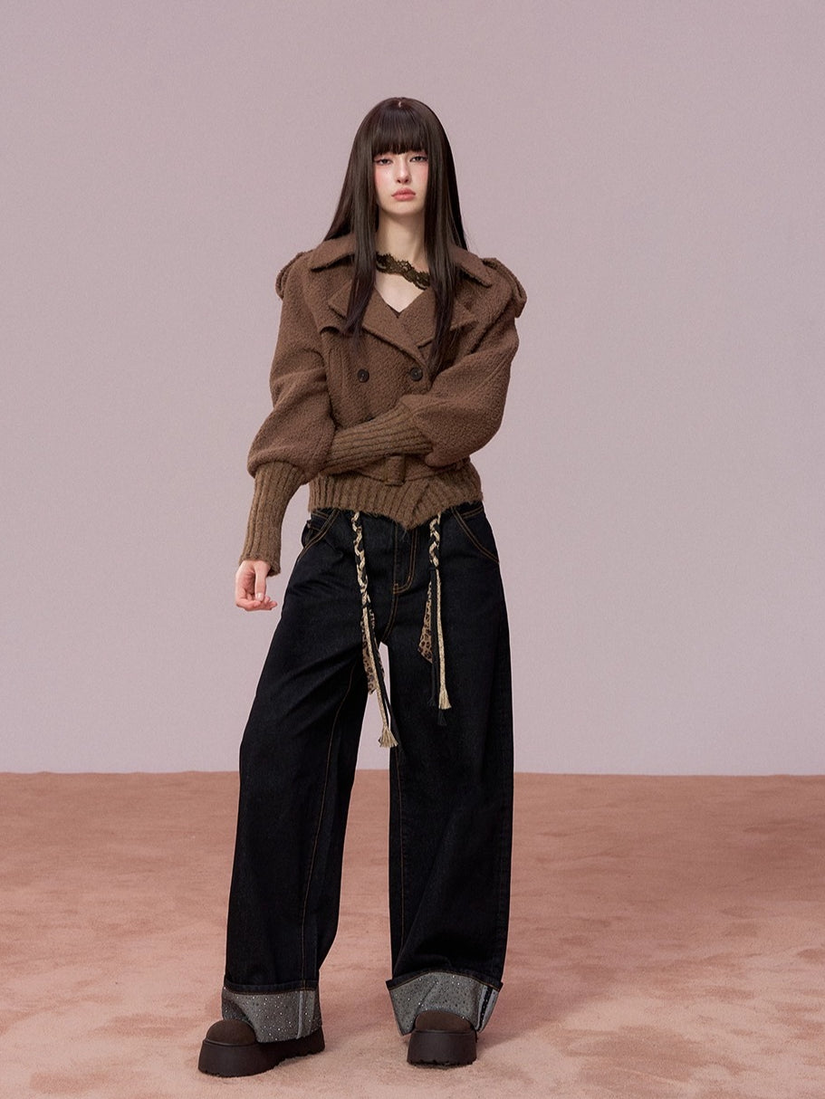 Vintage Straight-Leg Denim Pants