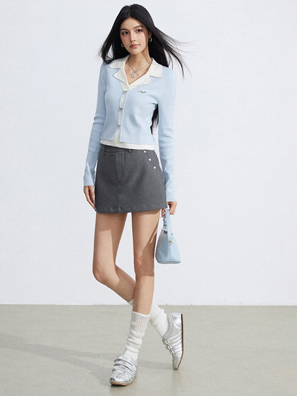 Preppy Soft Knit Polo Long Sleeve Base Layer