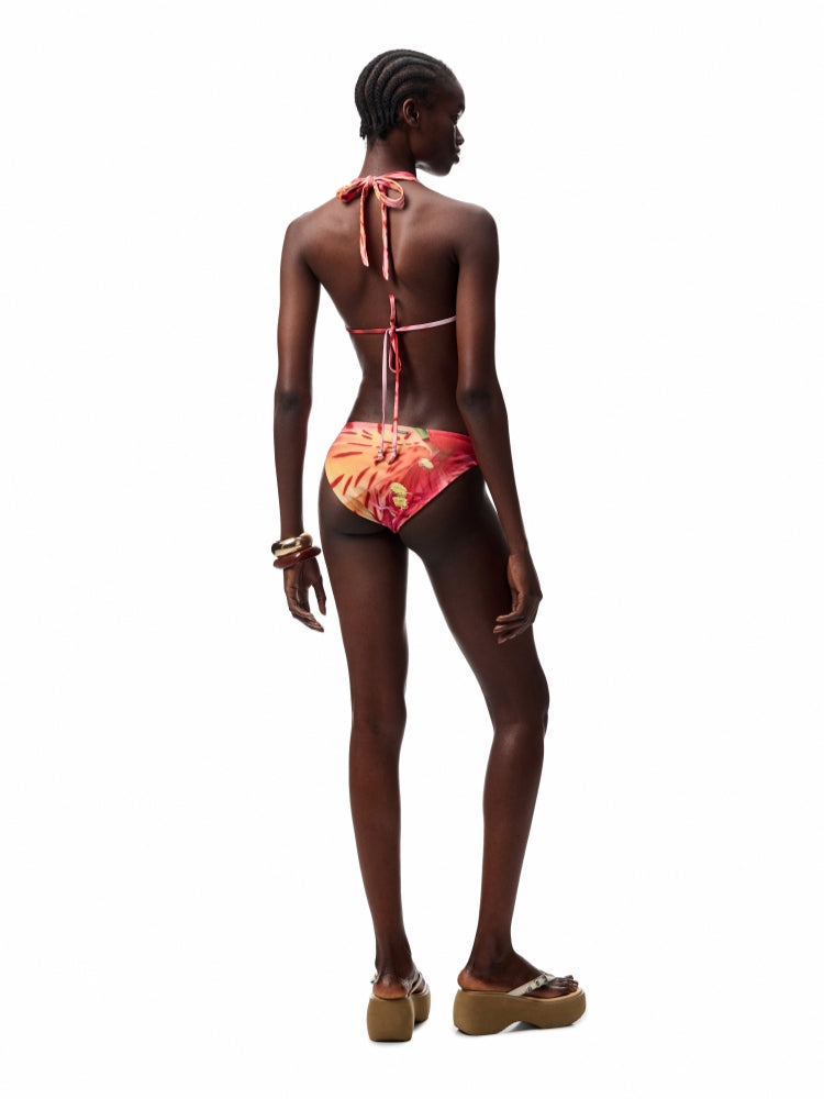 Floral Print Twist Knot Bikini
