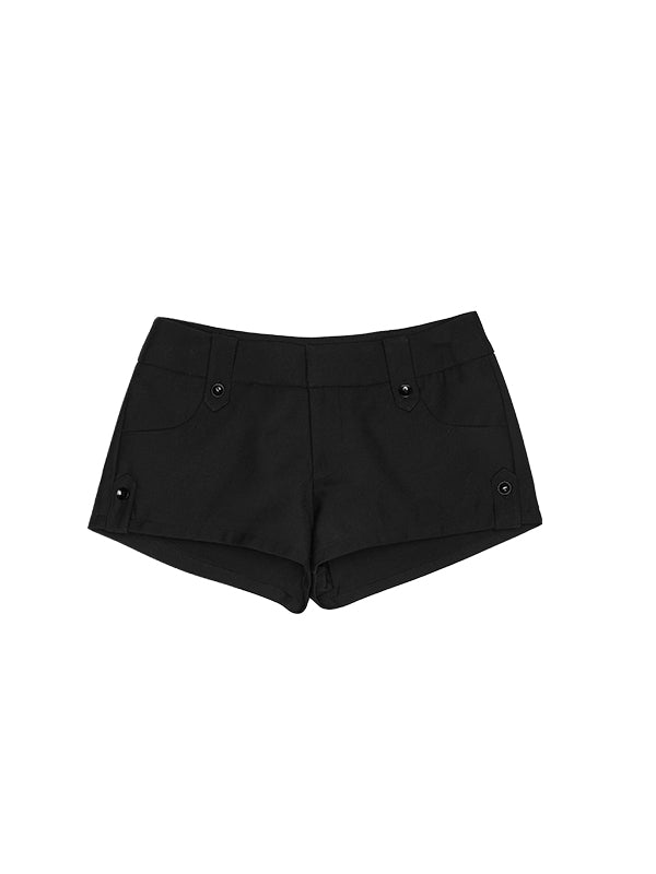 Low-Waist Slim Fit Tailored Shorts