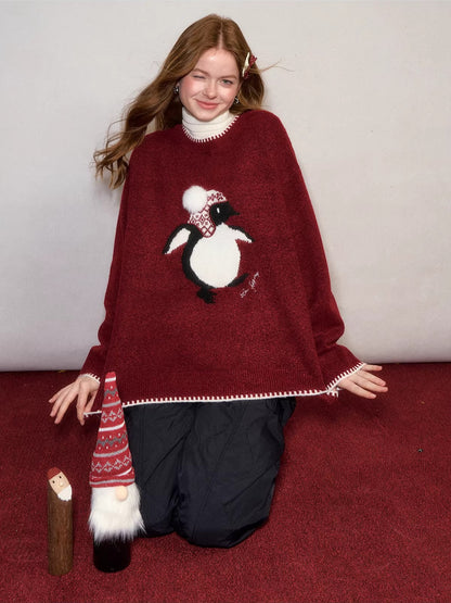 Jacquard Wool-Blend Knit Sweater