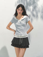 Lace Bow Retro T-shirt - CHINASQUAD
