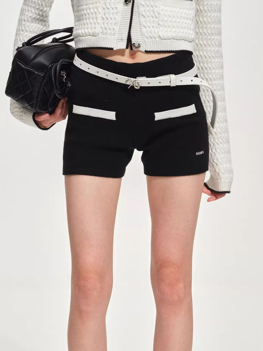 Straight-Leg Wool-Blend Casual Shorts