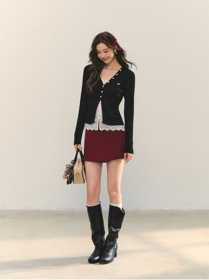 Anti-exposure Applique Pocket Suit Skort - CHINASQUAD