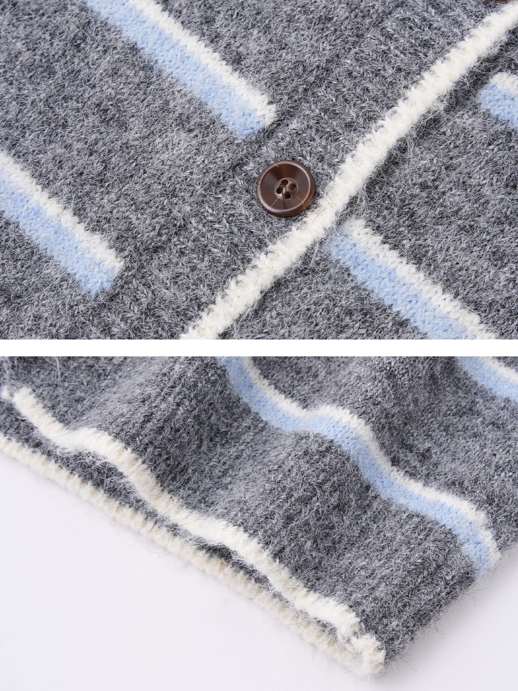 Retro Stripe Knit Cardigan