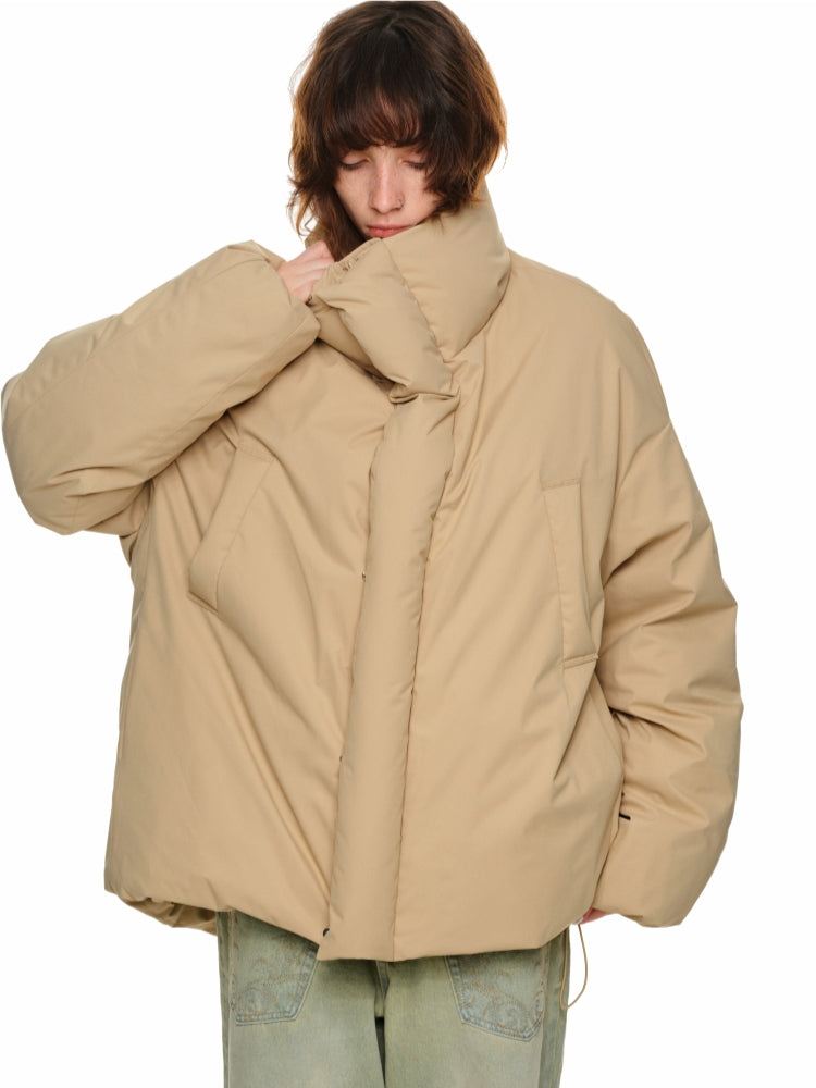 Stand Collar Loose Silhouette Down Jacket