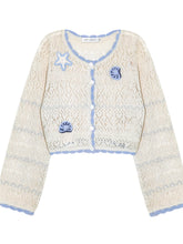 Hollow Out Crochet Knit Cardigan - CHINASQUAD