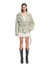Draped Shoulder Oversize Trench Coat - CHINASQUAD