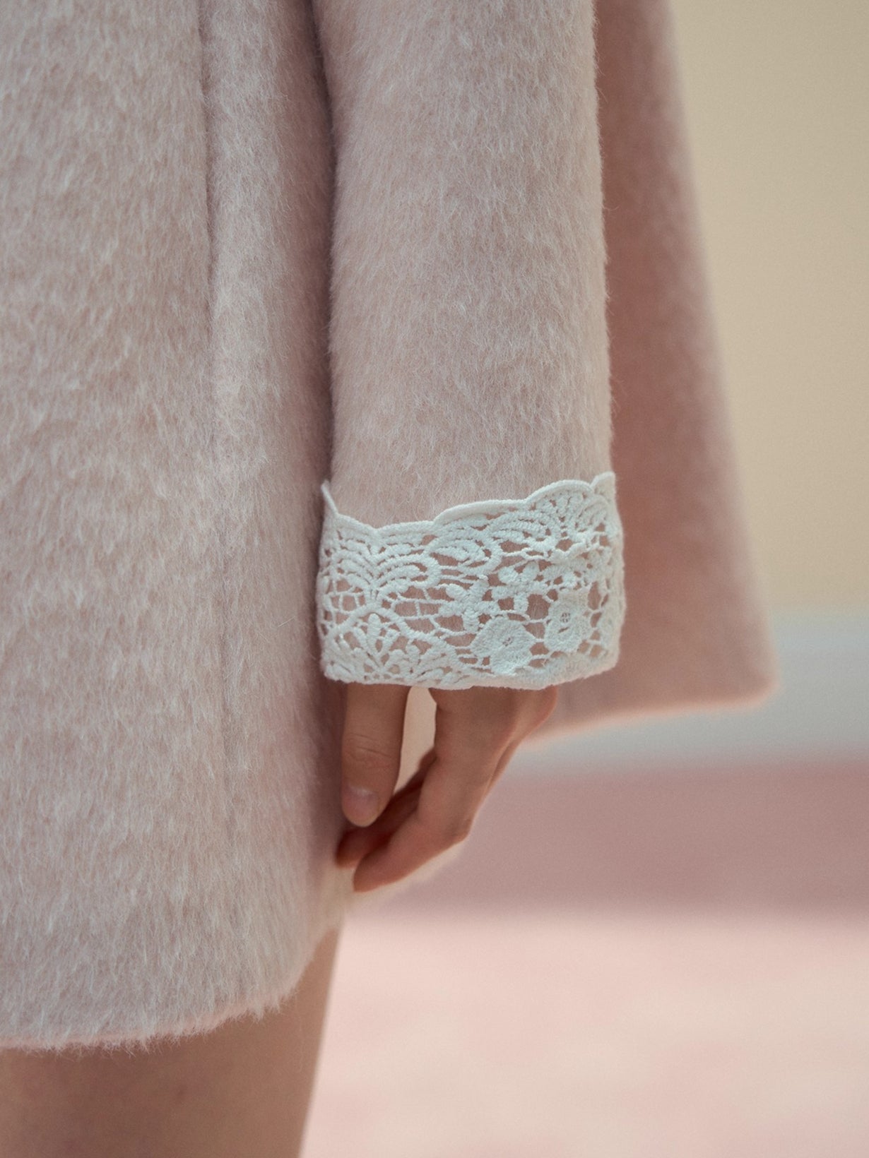 Rose Cape Wool-Blend Coat