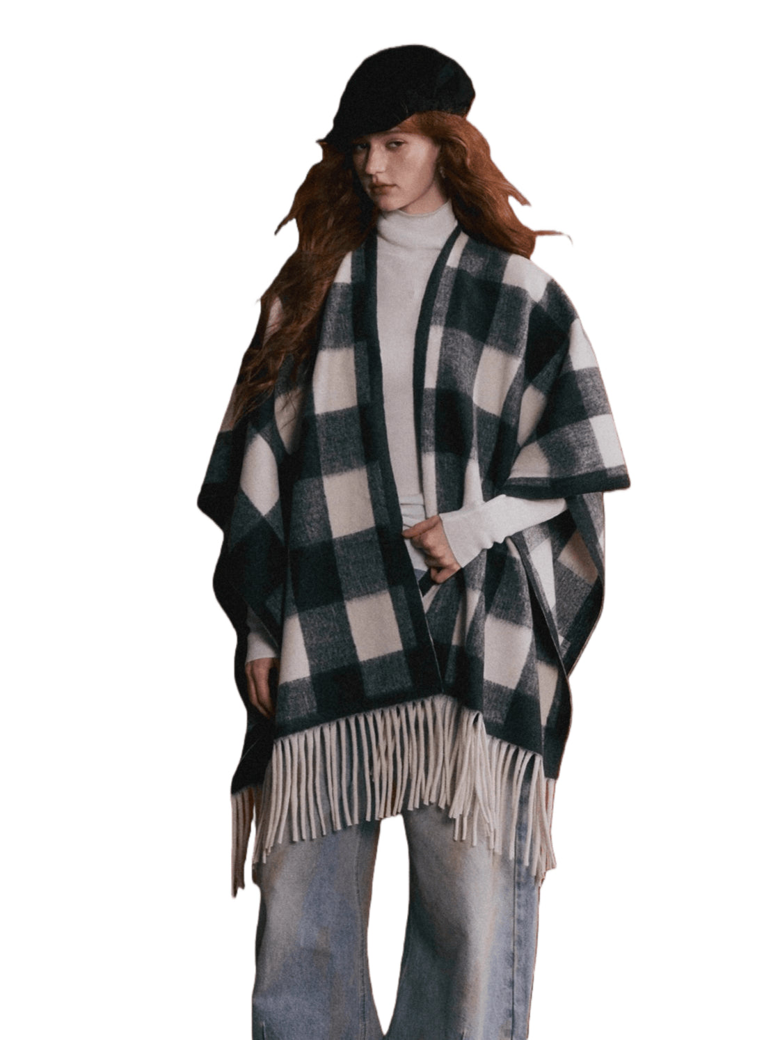 Fringe Layered Shawl Scarf