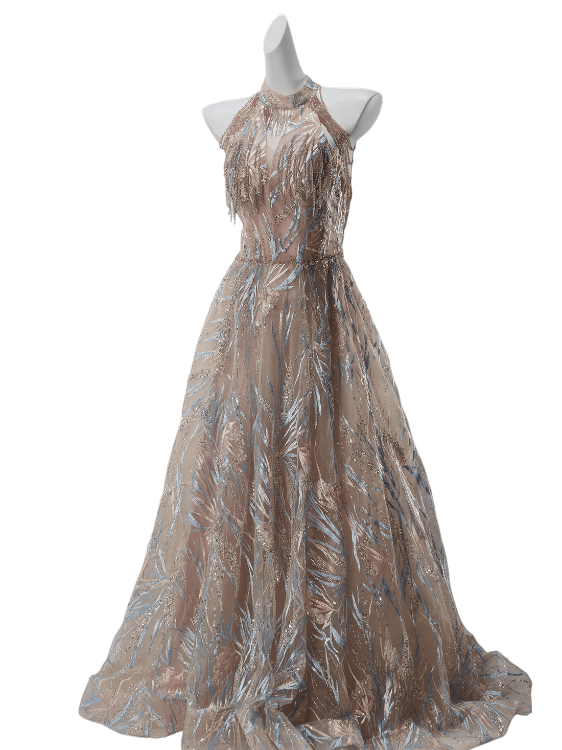 Golden Ling Aurora Beaded Couture Gown