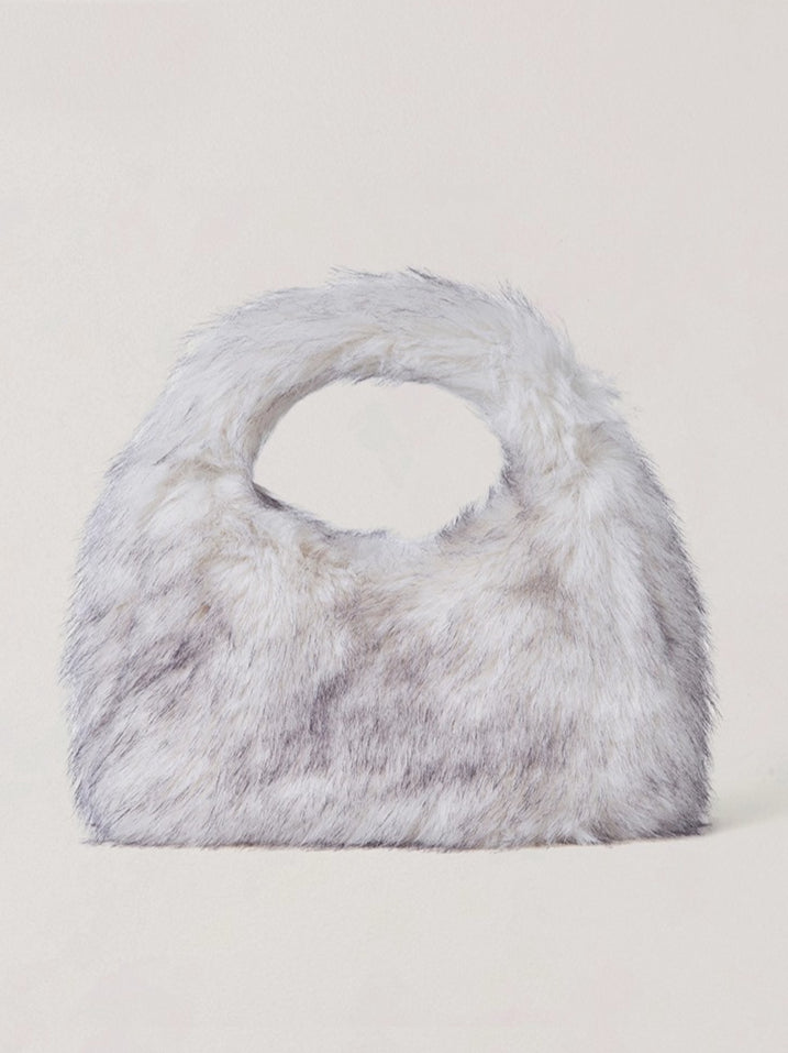 Cross Relic Faux Fur Stone Bag