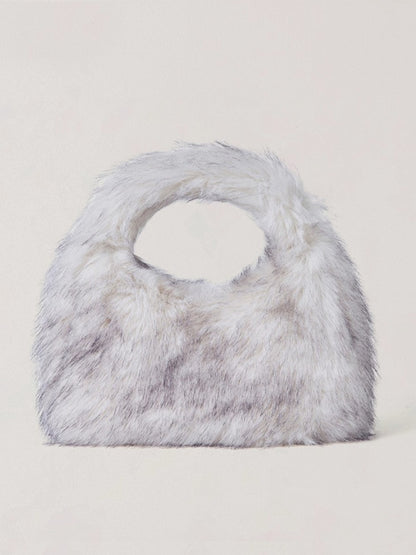 Cross Relic Faux Fur Stone Bag