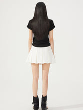 V-neck Waist-cinching Rhinestone Tee - CHINASQUAD