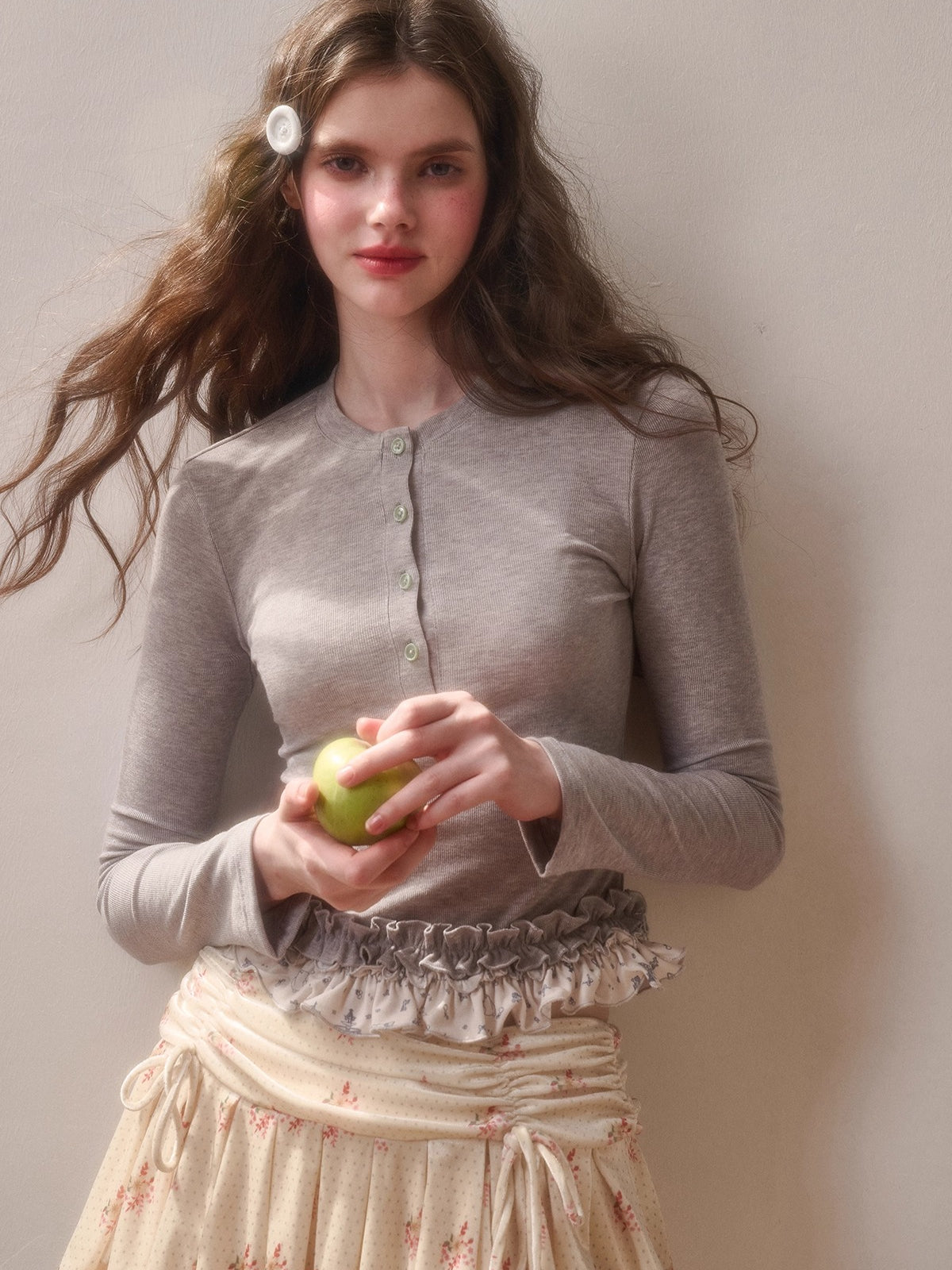 Little Velvet Bunny Printed Fitted T-Shirt