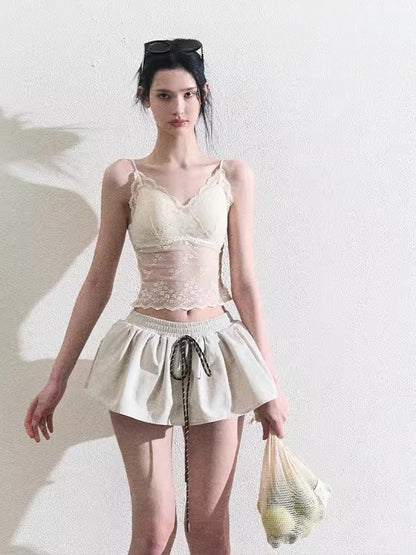 Lace Slim-Fit Camisole Base Layer