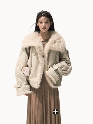 Fur-Collar Winter Parka Jacket
