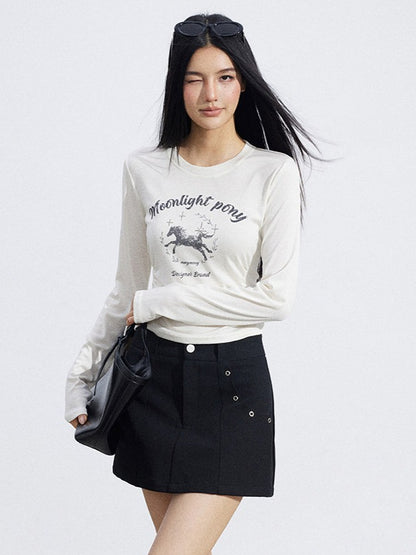 A-Line Utility Mini Skirt