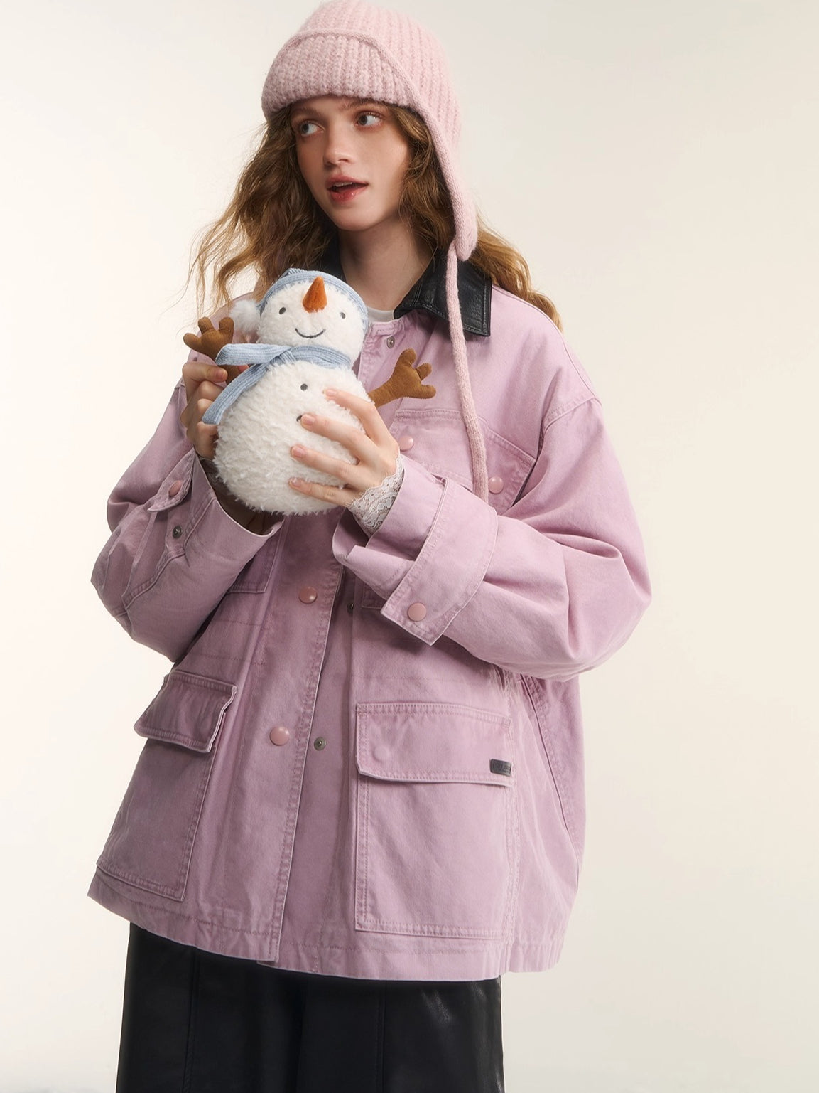 Duck Down Cinched-Waist Puffer Jacket
