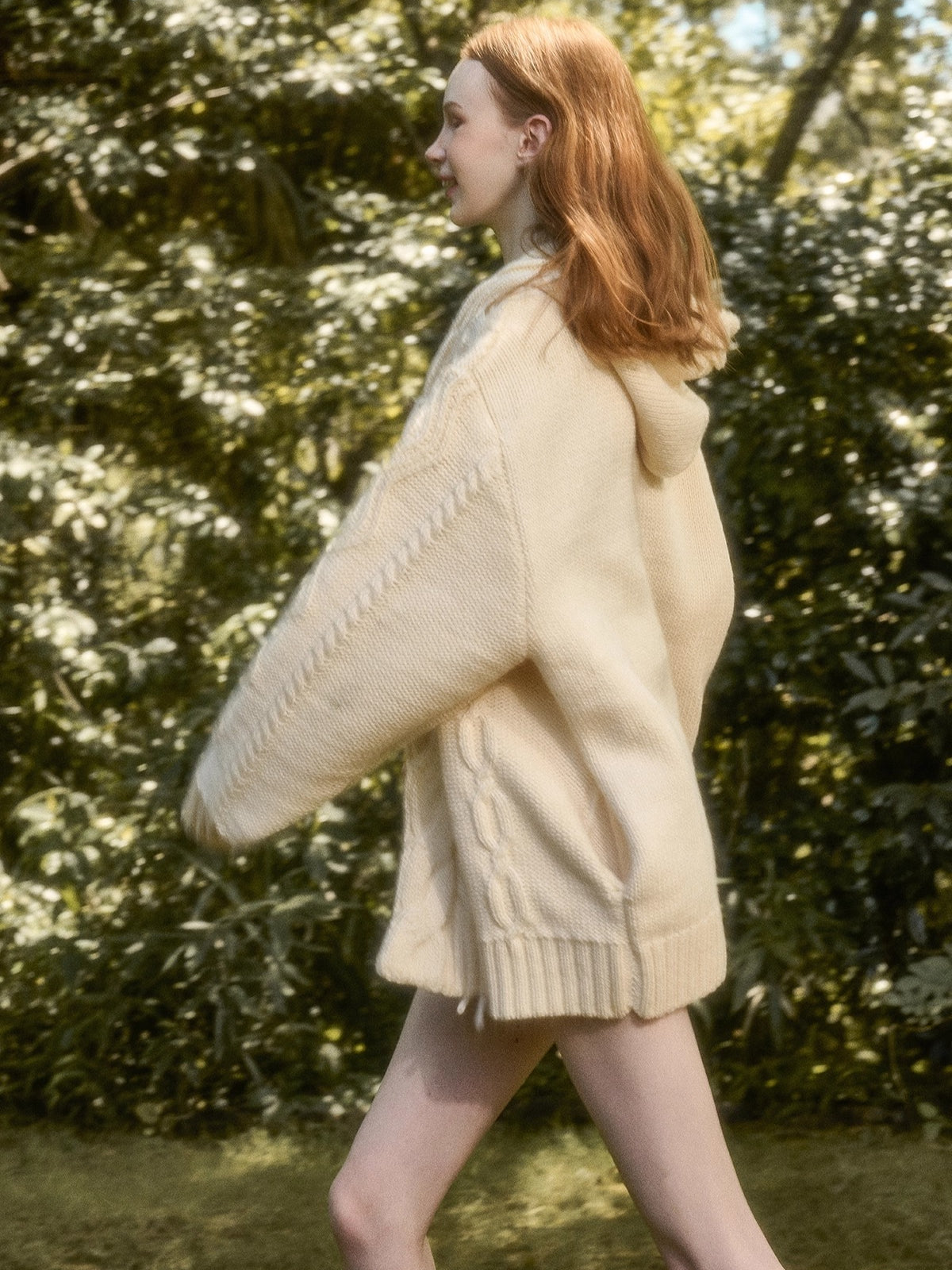 Snow Yarn Wool Chunky Knit Cardigan
