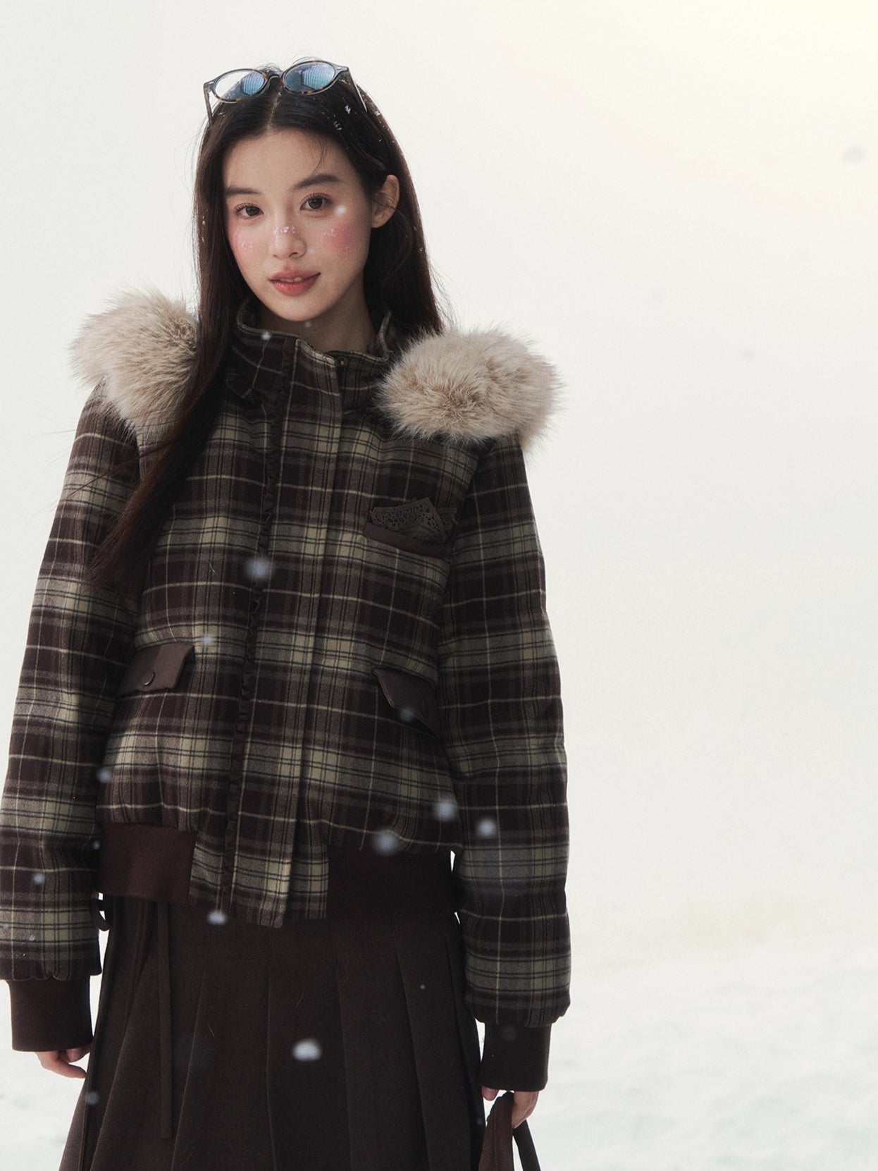 White Fur-Collar Duck Down Jacket