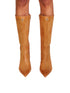 Compass Badge Sword Leather High Heel Boots Patina Wild Horse Brown Patina - CHINASQUAD